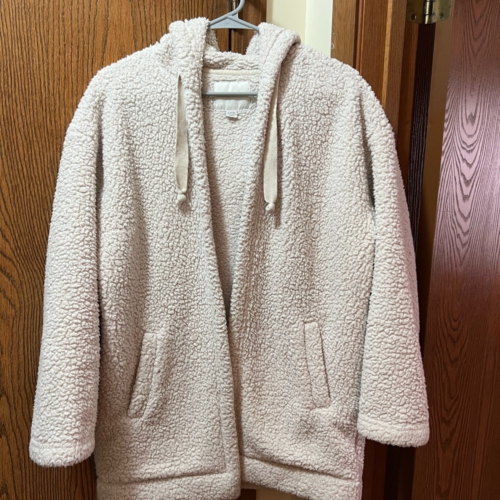 American Eagle Outfitters Off-White Teddy Jacket
